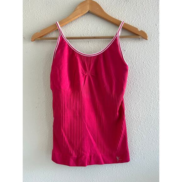 Danskin Now Retro‎ vibrant pink tank top size small Y2K 90’s layers - Picture 1 of 9
